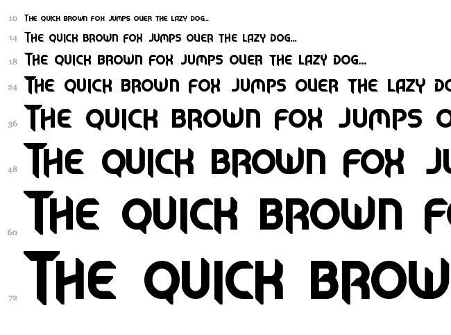 Mech Tech font waterfall